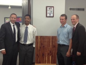 Students in the CA High School’s first Design and Build class Produce a Plaque