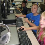 3rd grade Dillon students in the computer Lab learning on Success Maker
